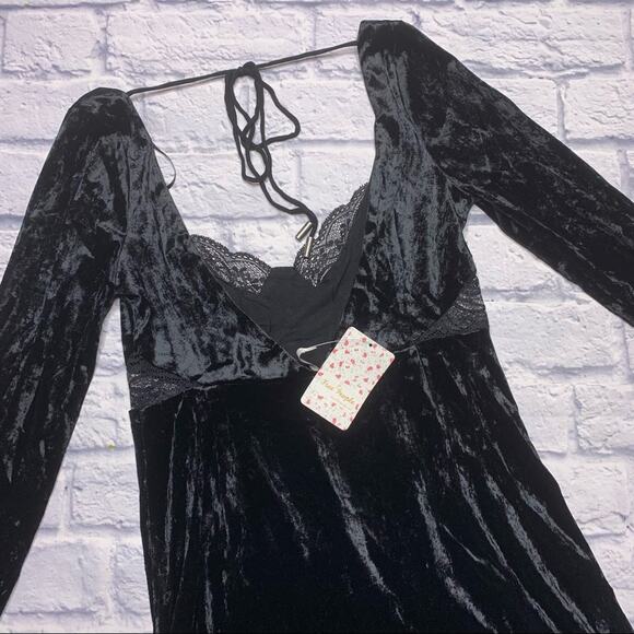 NEW Free People Kat Velvet MiniDress - Picture 8 of 10
